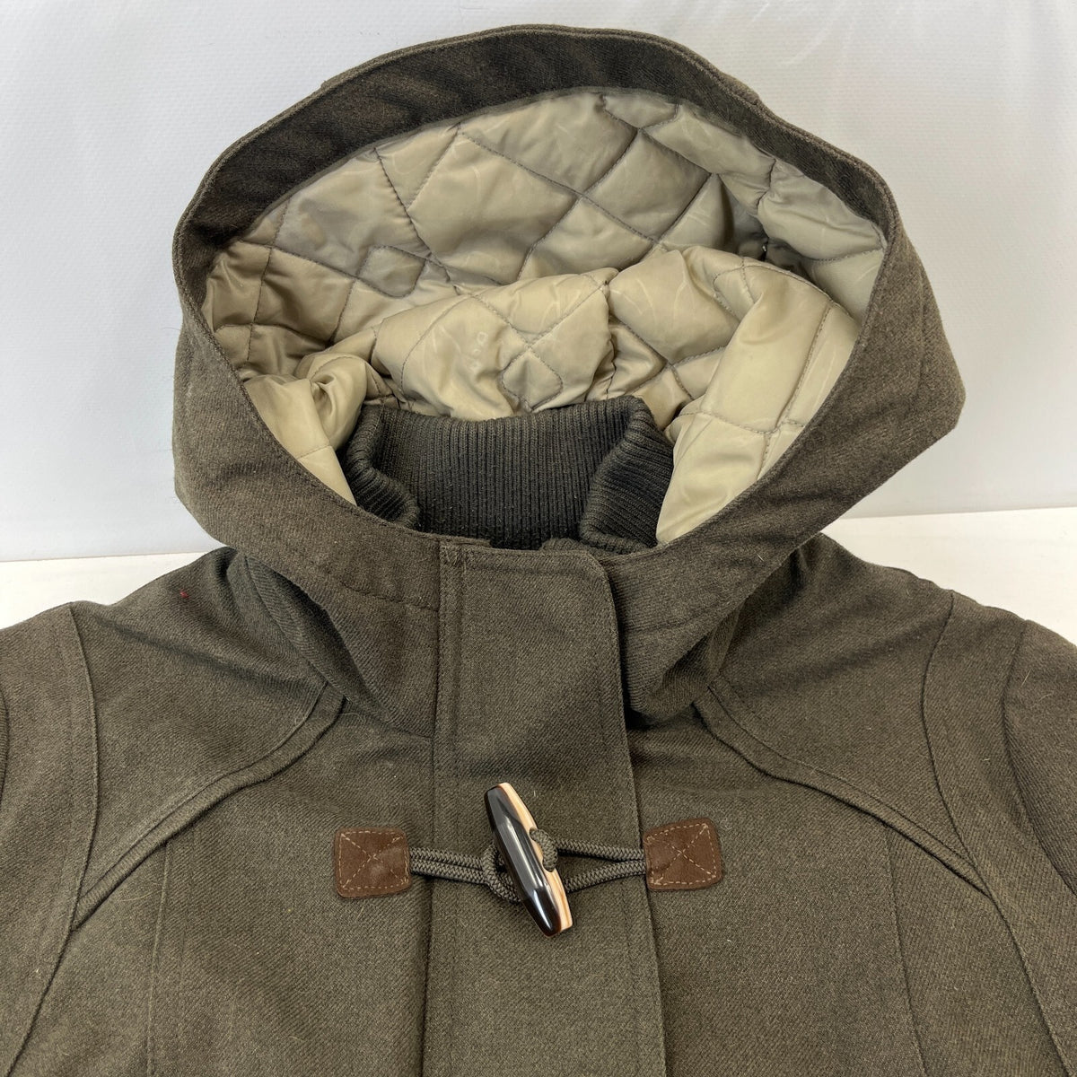 Merrell Womens Hooded Duffle Parka Khaki Brown Waterproof Insulated size M