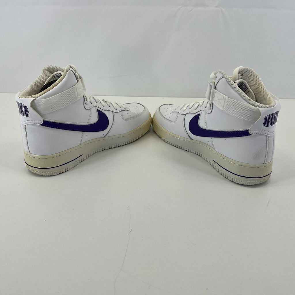 Nike Air Force 1 High '07 Court Trainers White/Purple UK size 9.5