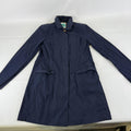 White Stuff Womens Casual Jacket size UK 8 Navy Blue Cotton Short Trench Coat