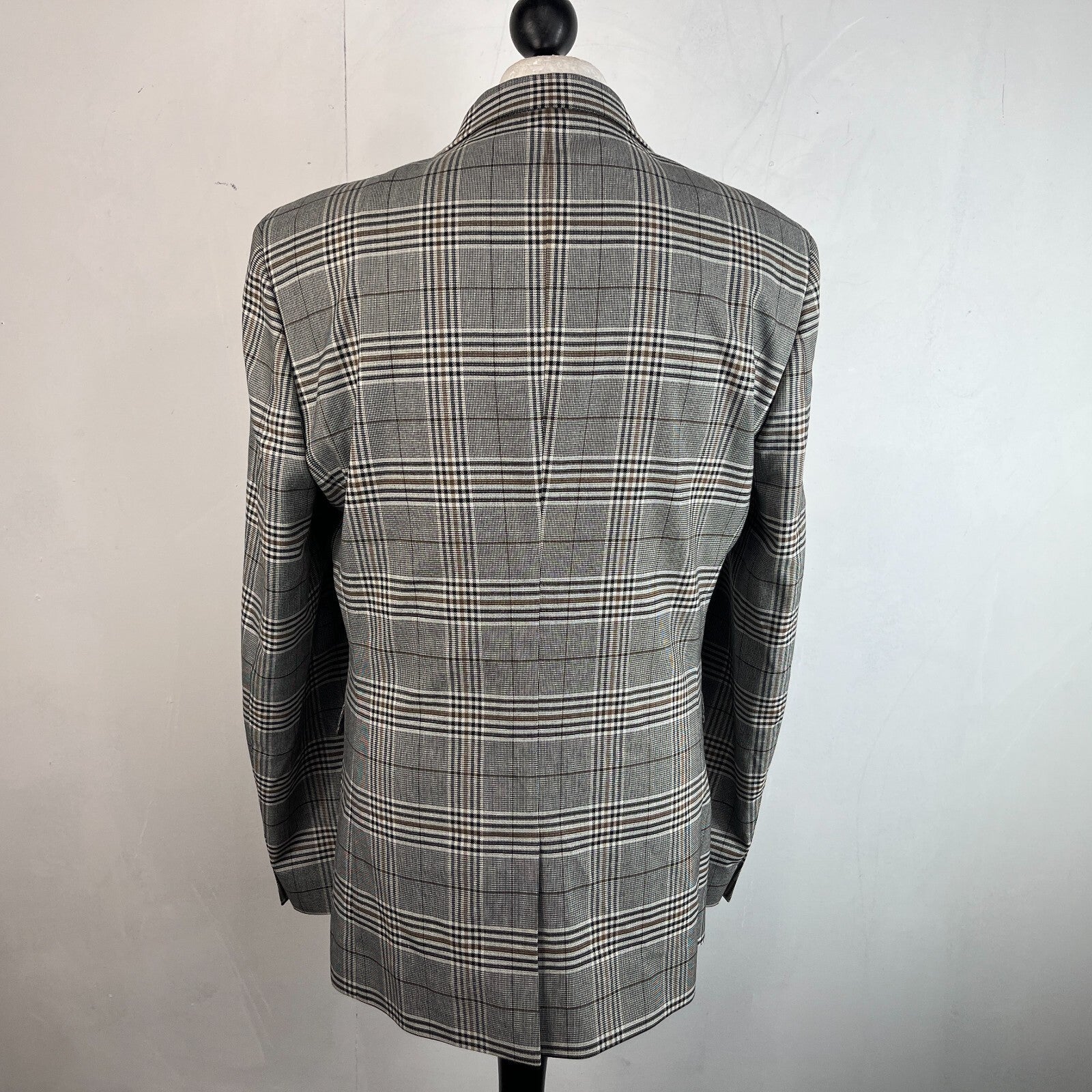 Next Tailoring Men's Grey Check Suit 44L Dark Grey W36 L31 Trousers Skinny Fit