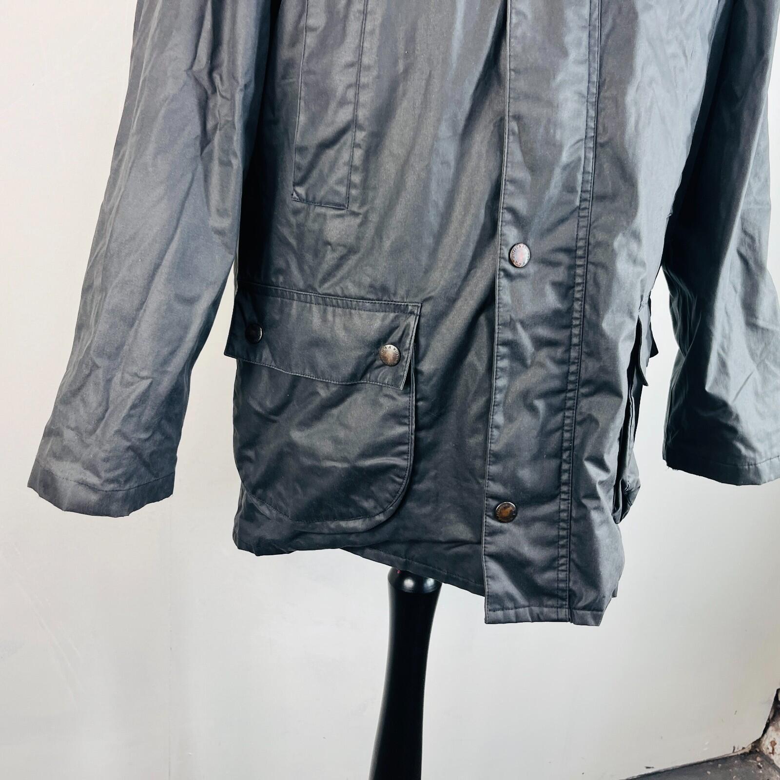 Wilkes & Ackerman Men's Outdoor Wax Jacket in Dark Blue size Large