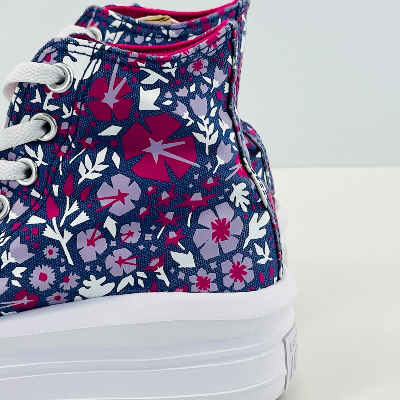 Converse All Star Chuck Taylor Hi-Top Purple Floral Womens Trainers UK size 5.5