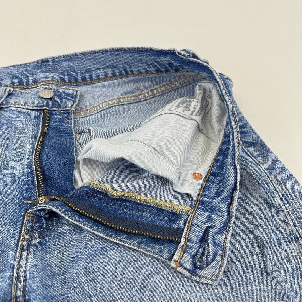 Levi Strauss 514 Jeans Blue Regular Straight Denim W32 L30 Zip Fly Men's Red Tab