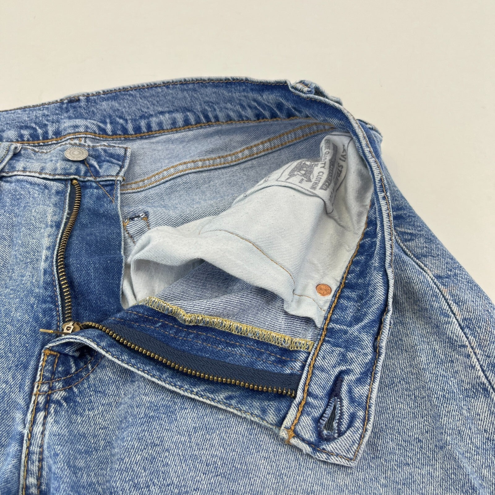 Levi Strauss 514 Jeans Blue Regular Straight Denim W32 L30 Zip Fly Men's Red Tab
