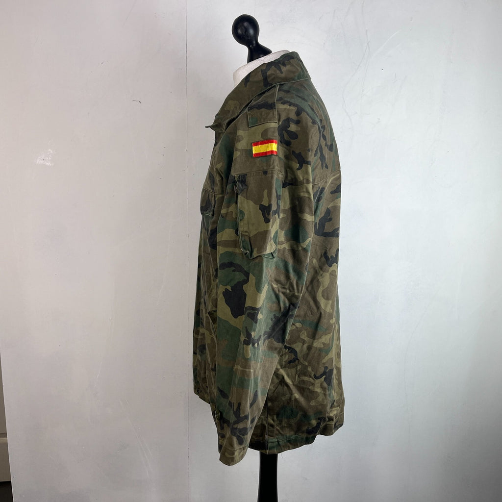 Spanish Military Army Issue Waterproof Combat Jacket Woodland Camouflage size L