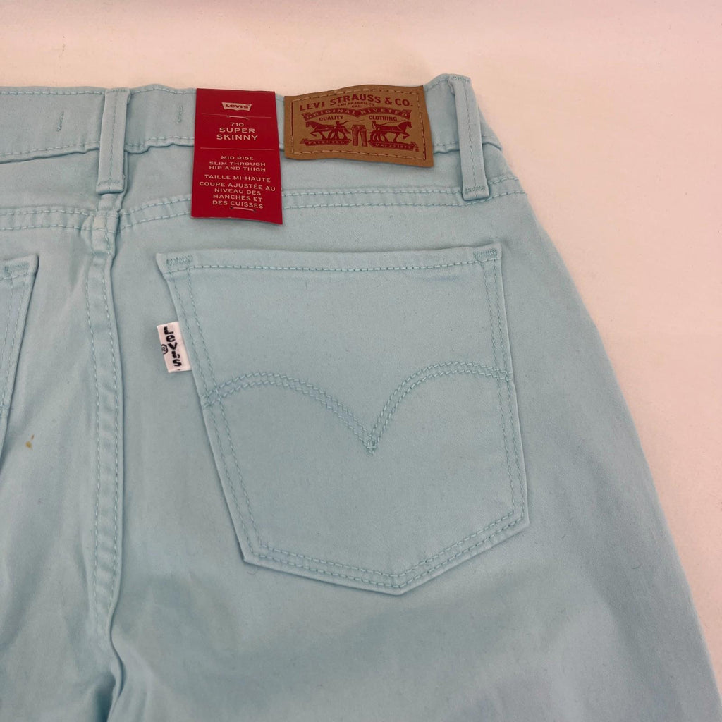 Levi's 710 Super Skinny Stretch Jeans in Baby Blue W26" L30" - See Details