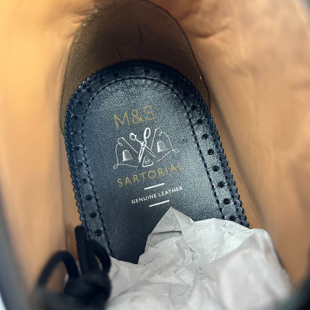 Marks & Spencer Sartorial Black Leather Smart Luxury Boots UK 8.5 RRP £120 New