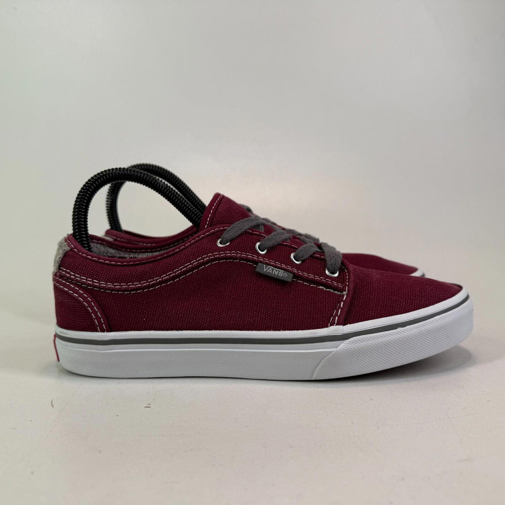 VANS Off the Wall Old Skool Classic Trainers Burgundy Red UK size 4 - VGC