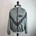 US Army Bomber Jacket Grey Digital Print Windbreaker US size Large