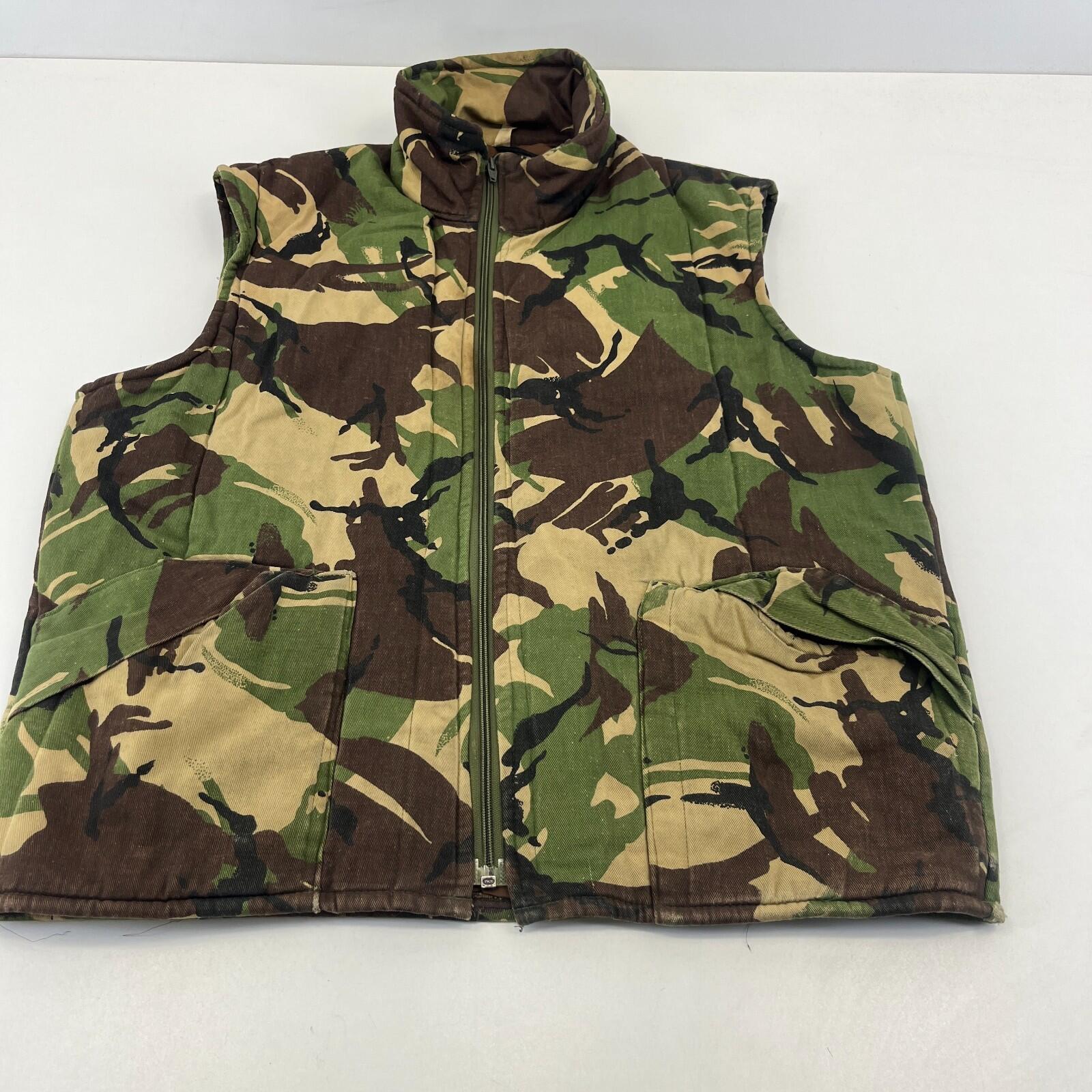 Men's Quilted Body Warmer Green Camo size Large Made in England