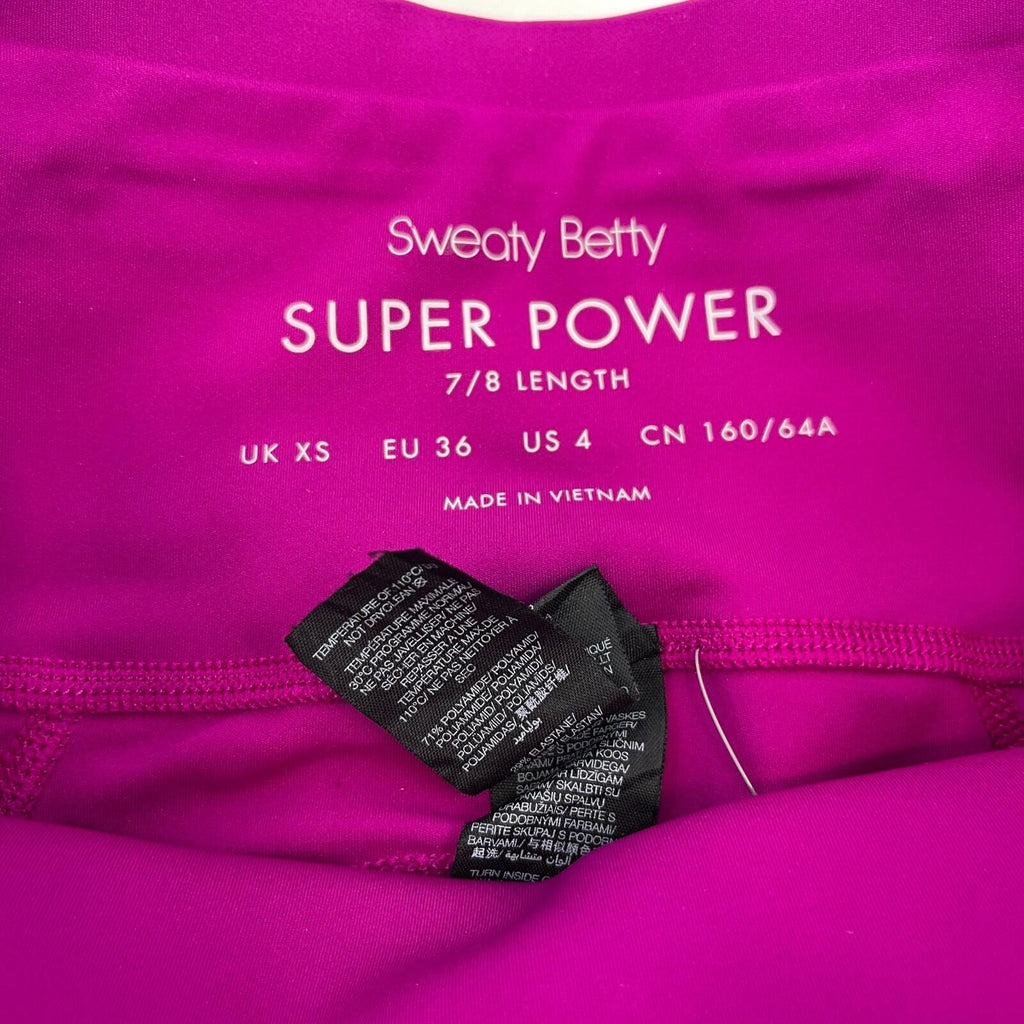 Sweaty Betty 7/8 Length Super Power Leggings in Pink size XS - See Details