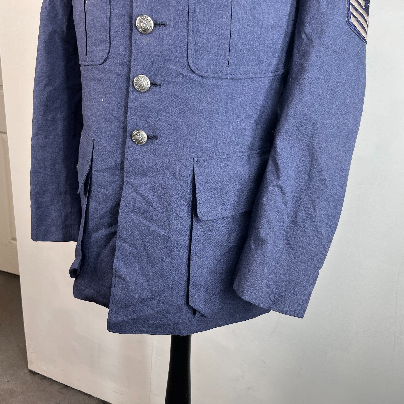 USAF Air Force Military Tropical Dress Uniform Blazer Jacket in Blue size 42R