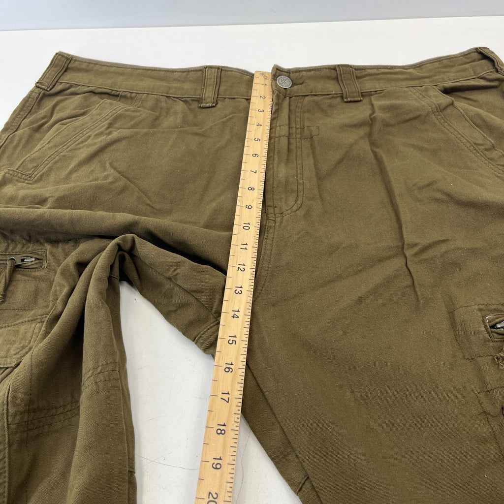 Kam Jeans Men's Cargo Pants Trousers Khaki Brown W48" L32"