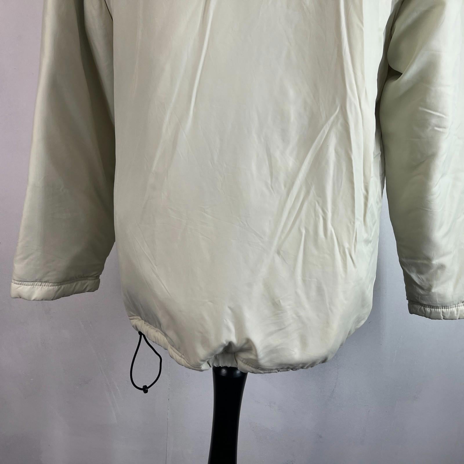 Nike Jacket Men's Quilt Lined Insulated Coat with Removable hood in Cream size M