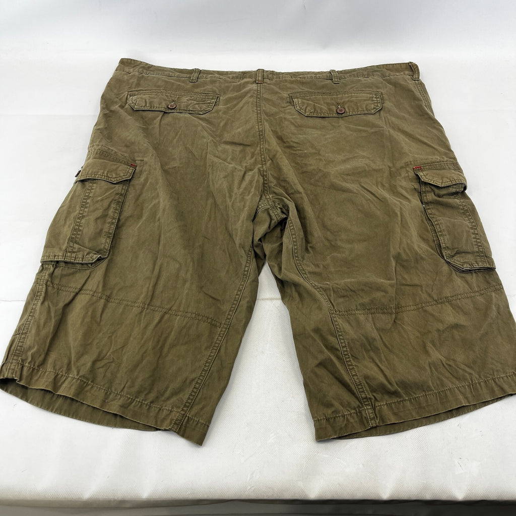 Joe Browns Mens Shorts Waist 46" Khaki Green Cargo Utility Pockets Military Style