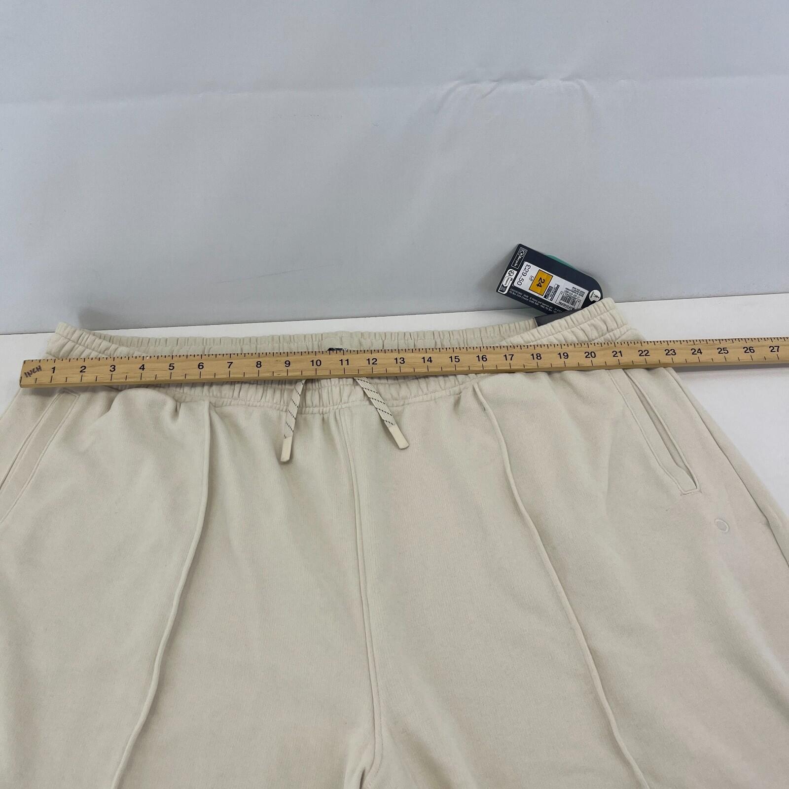 M&S Ladies Goodmove Parachute Joggers Cuffed Trousers Pants Cream UK size 24 New