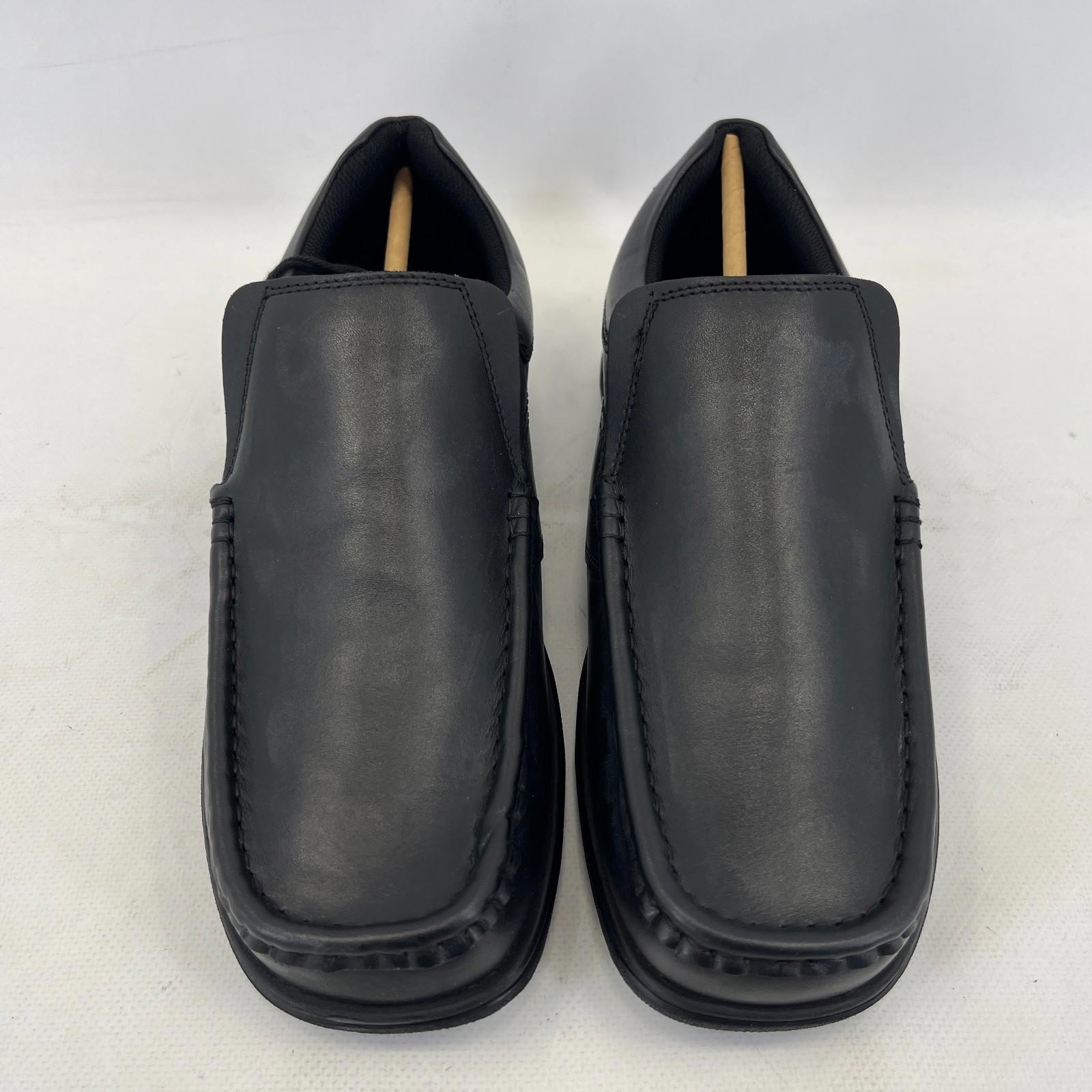 Pretty Green Waltham Slip On Shoes Moccasin Loafers Men's Black Leather size 8.5