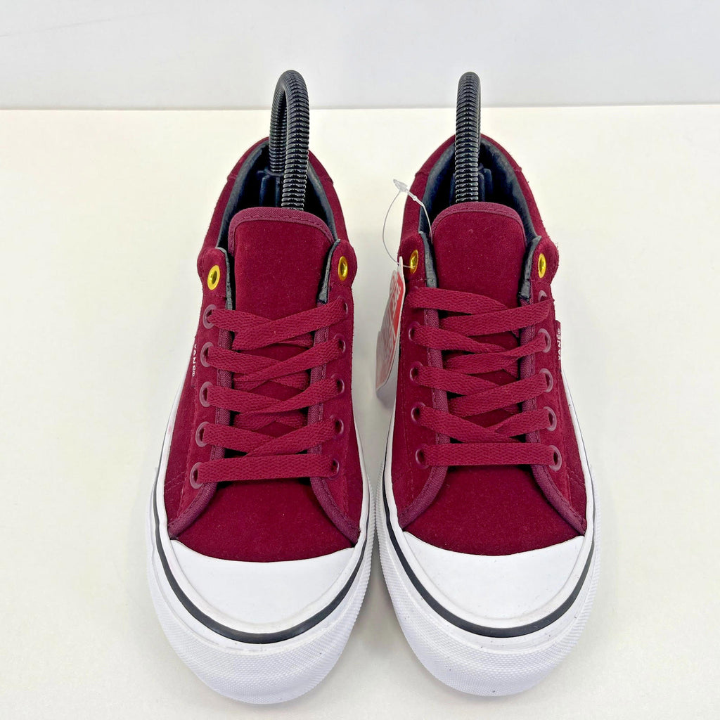 Vans Old Skool Maroon Suede Trainers Sneakers Shoes UK size 3 EU size 35 - New