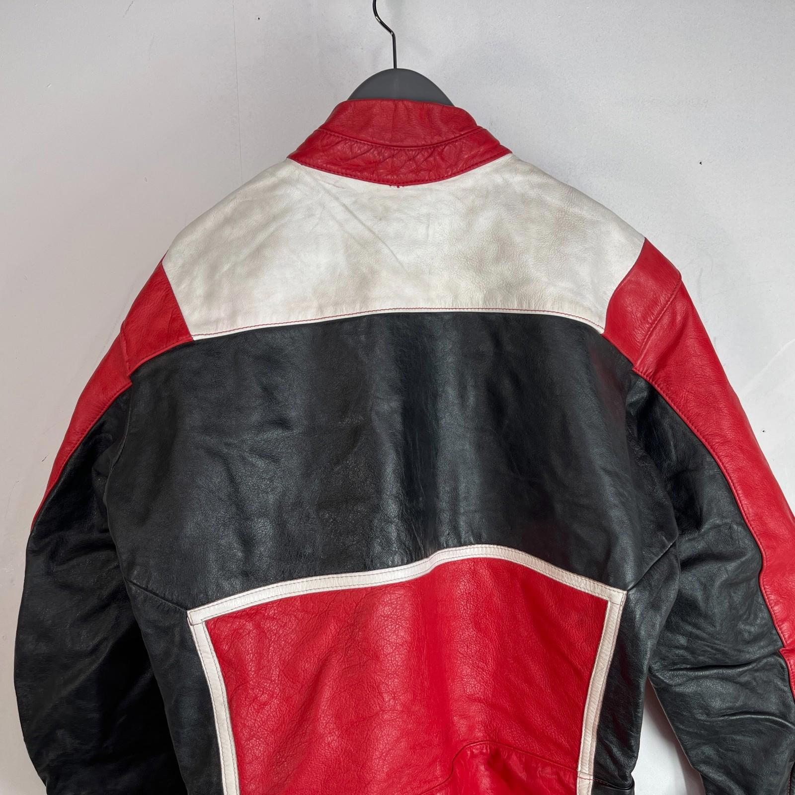 Rare Vtg Biudici 2 Piece Mens Leather Motorcycle Suit EU size Jacket 52 Trs 50