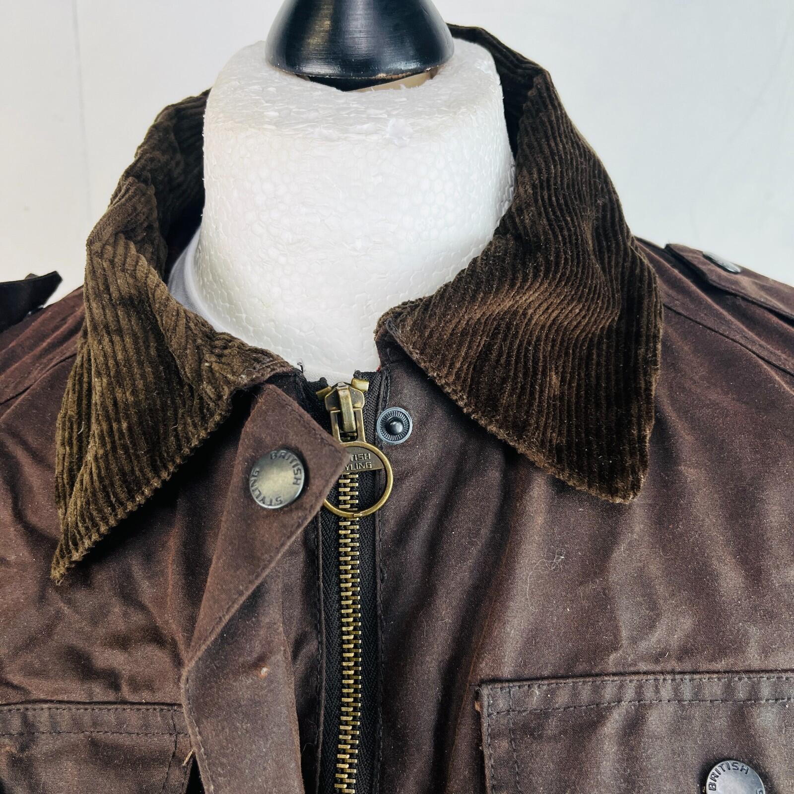 Crane Womens Waxed Cotton Jacket in Brown size Medium