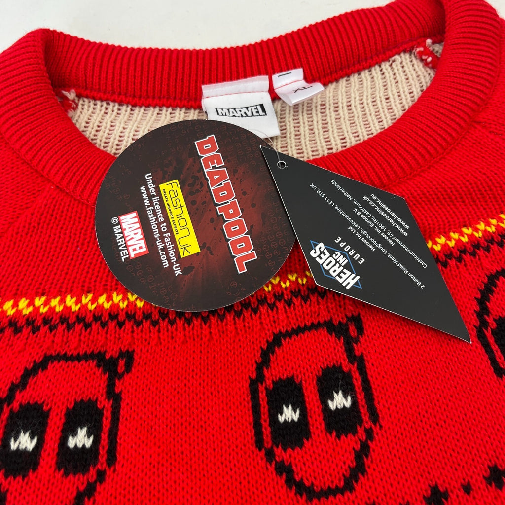 Deadpool & Wolverine Christmas Jumper Size XL Funny Novelty Pullover