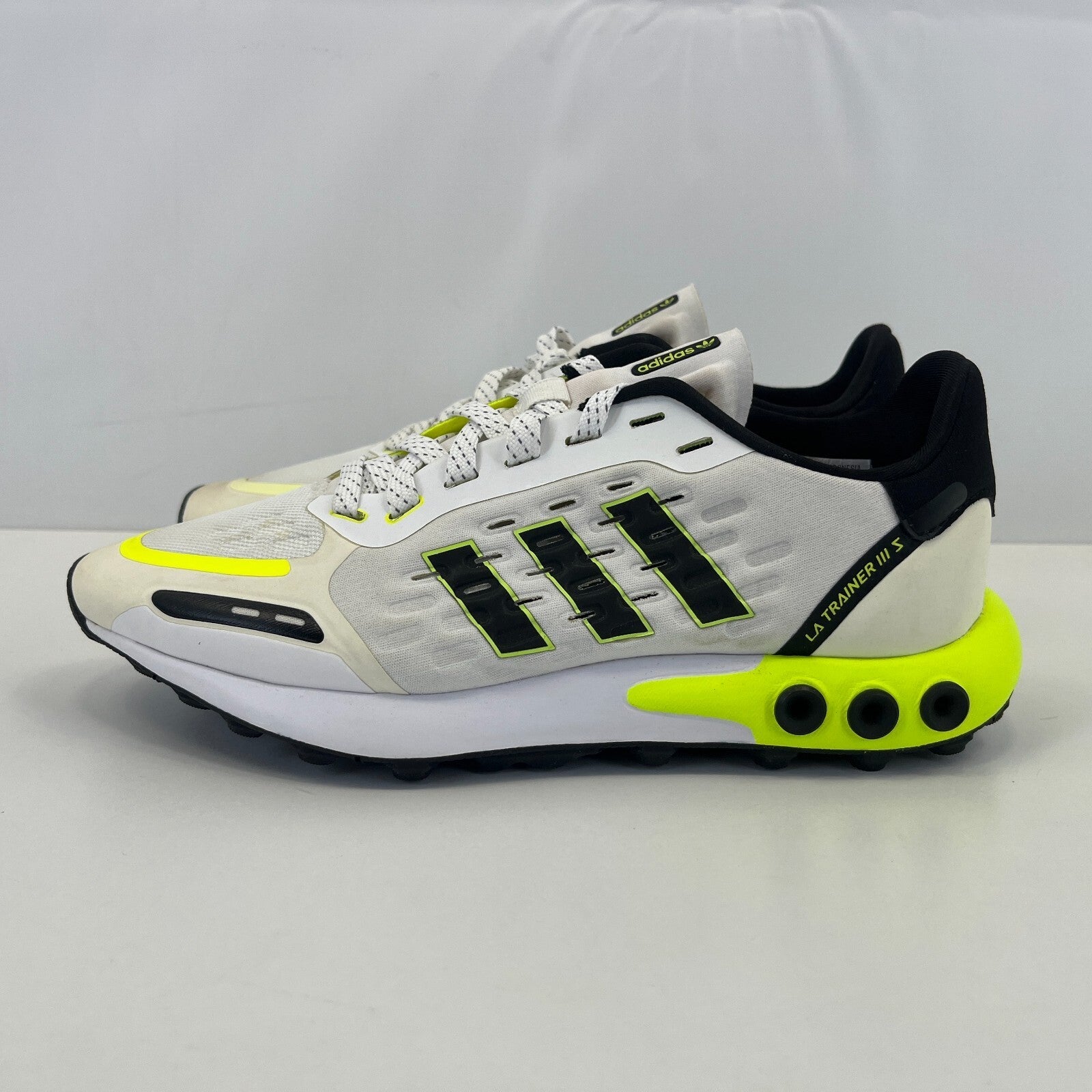 Adidas LA Trainer III S Trainers UK Junior size 5.5 FY7216 White/Black/Fluo