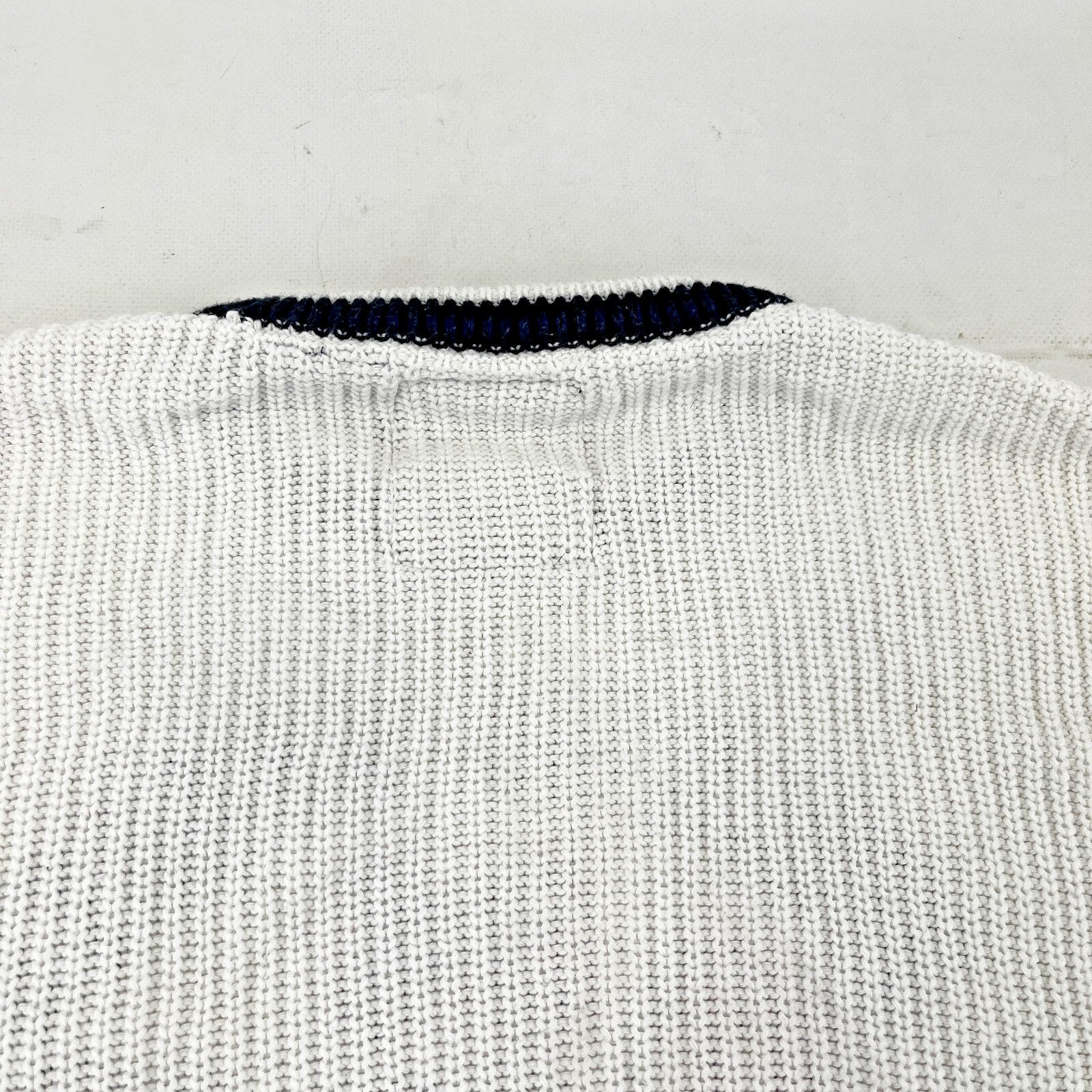 Superdry Women's  Chunky Cable Knit Jumper White & Black size 12