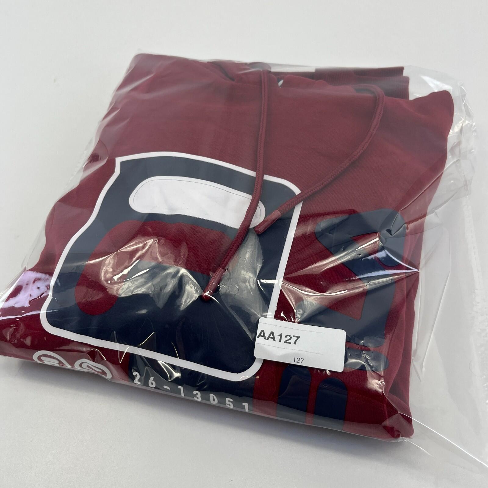 Fila Retro Men's Spellout Hoodie in Red size Small - Near Mint