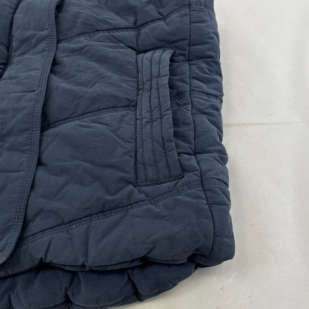 Superdry Alpine Sport Womens Gilet size L Blue Body Warmer Vest Sherpa Collar