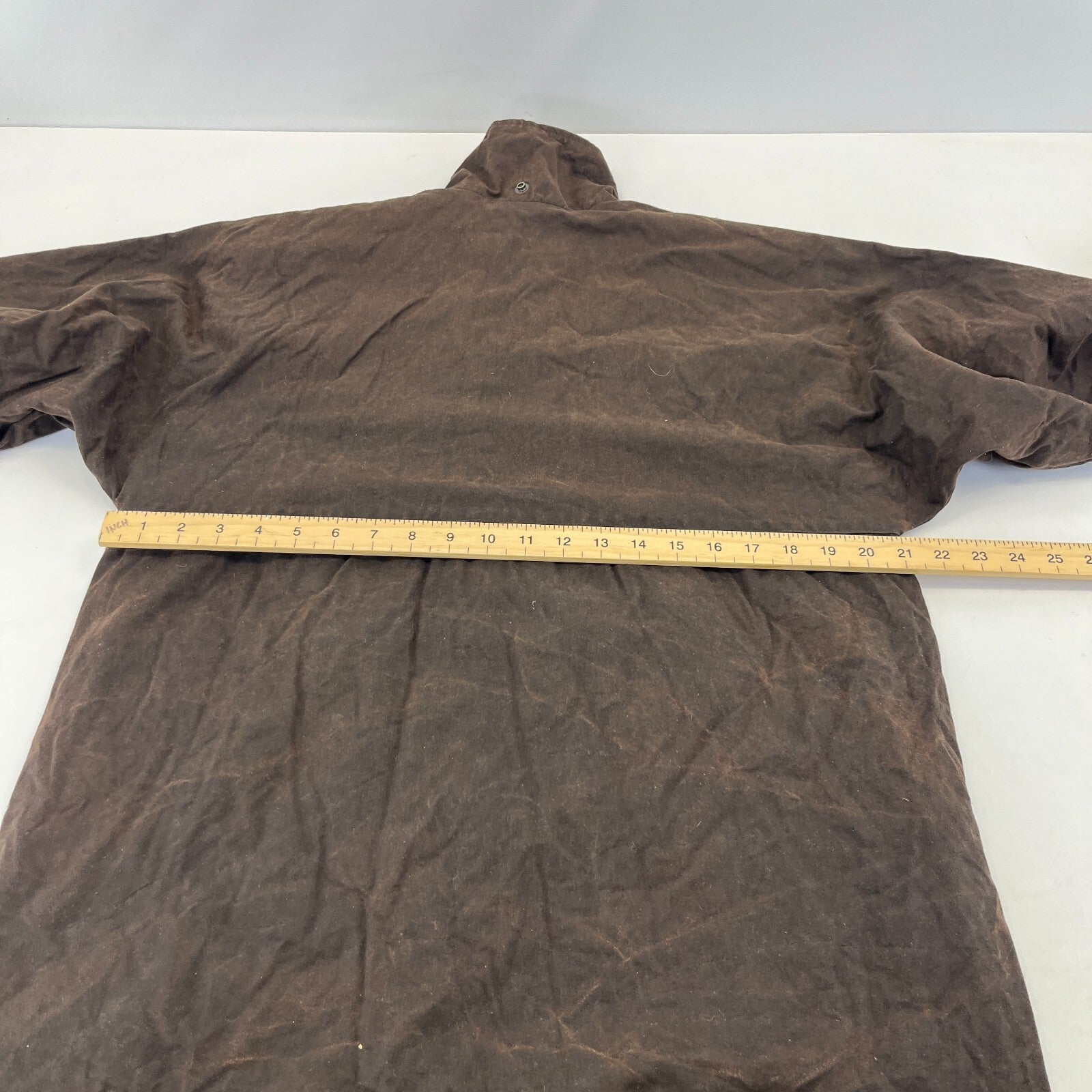 Men's Quilted Wax Cotton Jacket Brown size Small