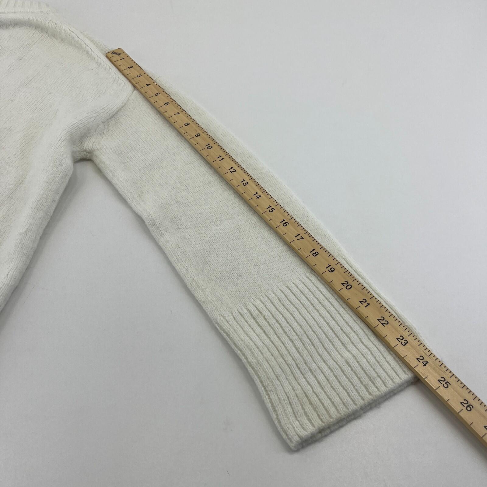 Sweaty Betty Alpine Wool Crew Neck Jumper Sweater in Lily White size S Alpaca