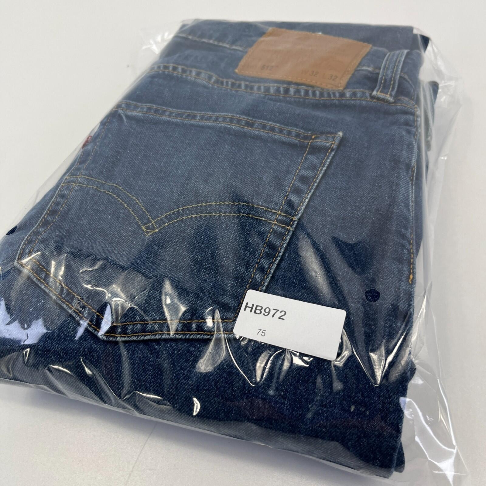 Levi's 512 Premium Big E Men's Jeans W32" L32" Blue Denim