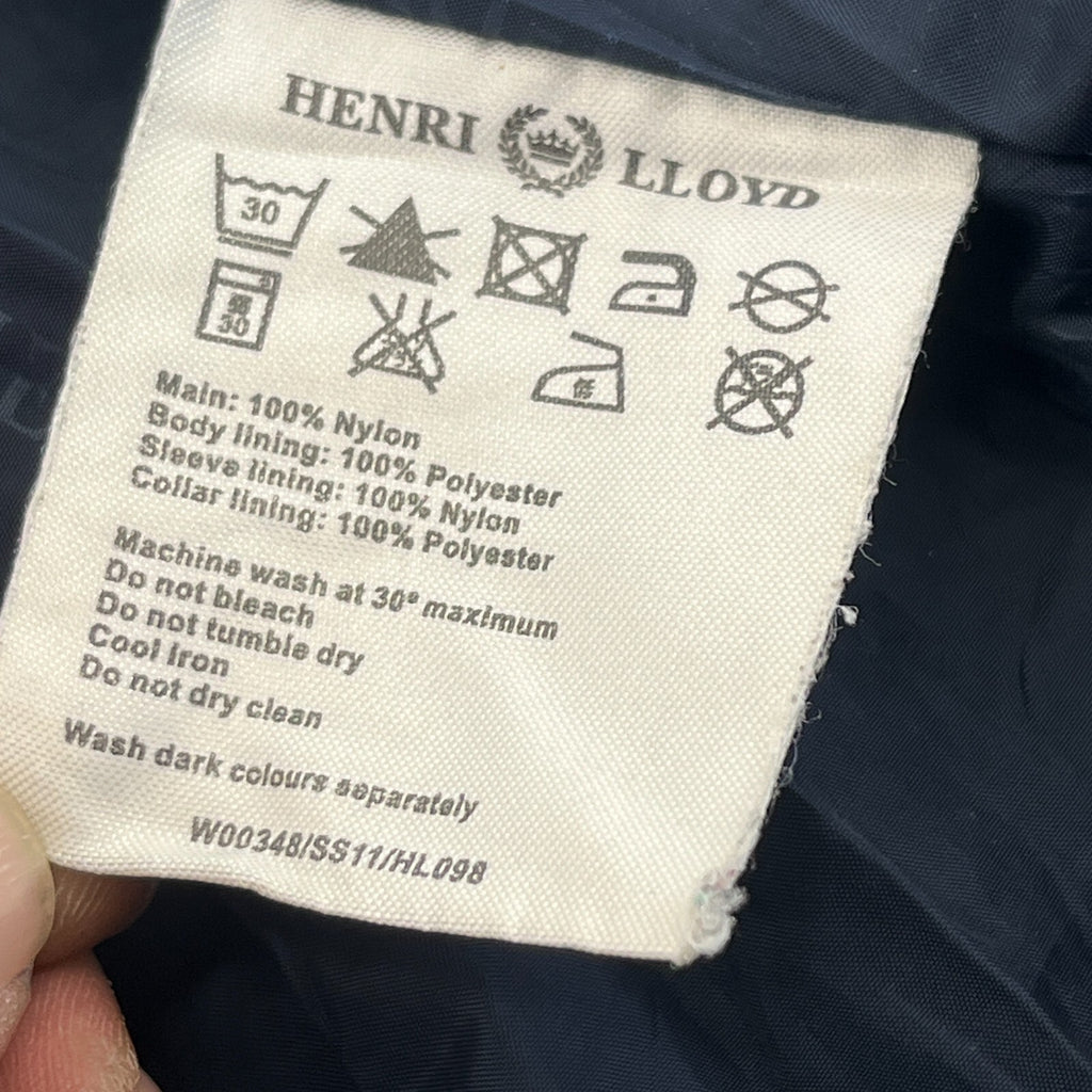 Henri Lloyd Waterproof Windbreaker Jacket Women’s size Small Navy Blue + Stow Hood