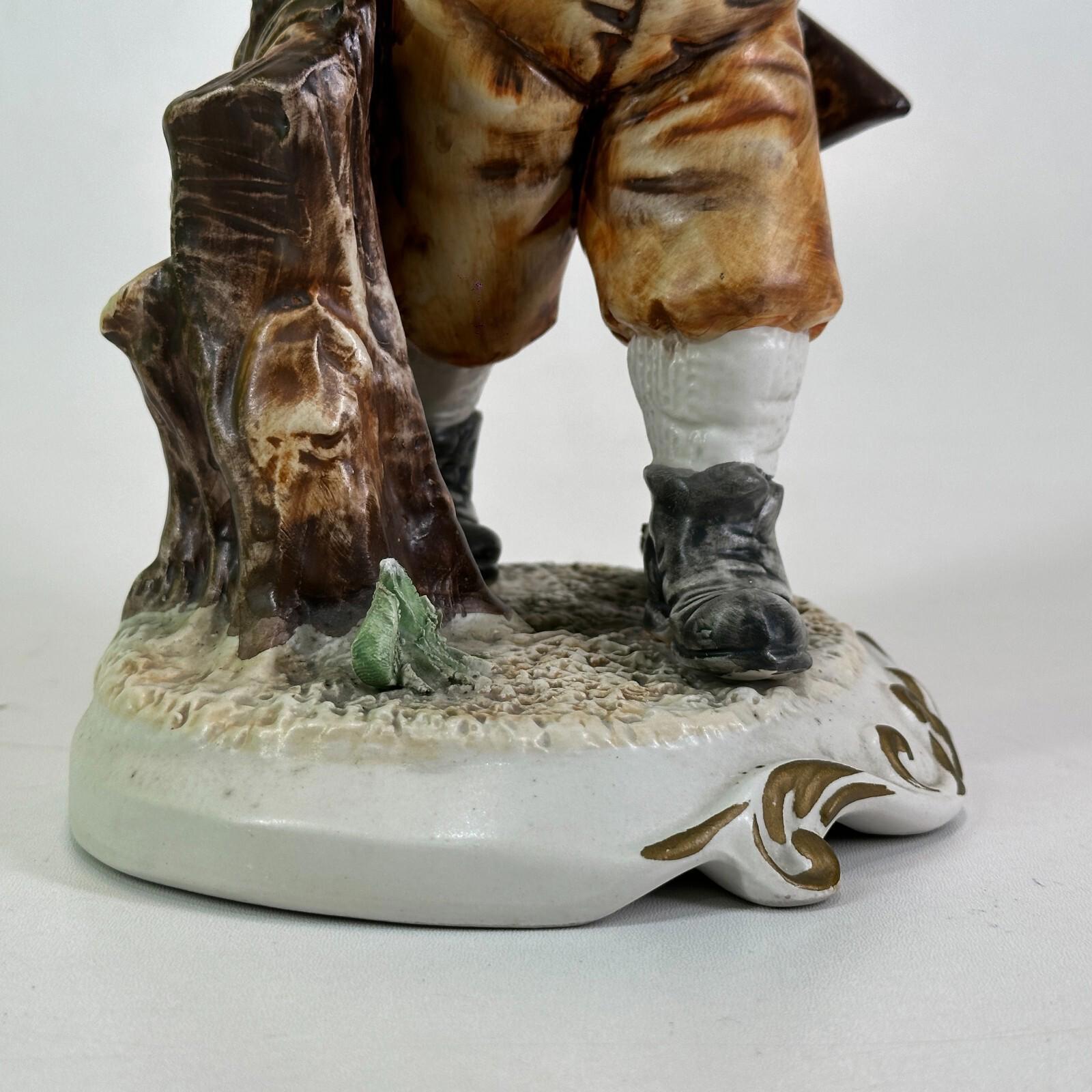 Rare The Hunter Capodimonte Figure Mopping His Brow - Approx 10.5" - VGC