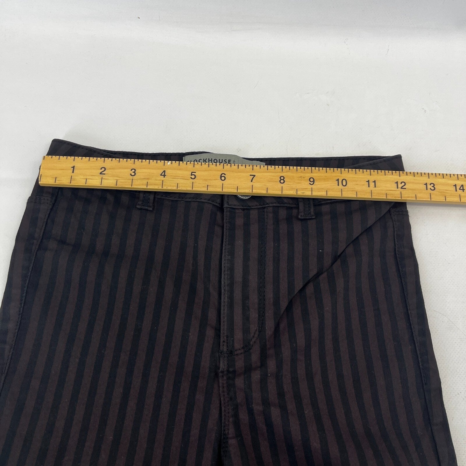 Clockhouse Womens Black/Purple Striped Jegging Jeans Skinny size 33R NWOT