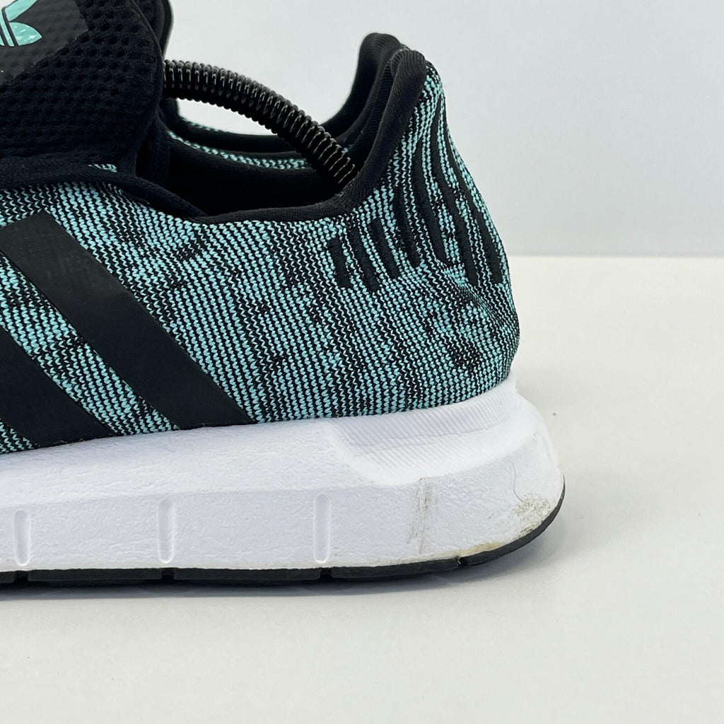 Adidas Swift Run Mens Trainers Mint Green Mesh Knit UK size 10.5 - VGC