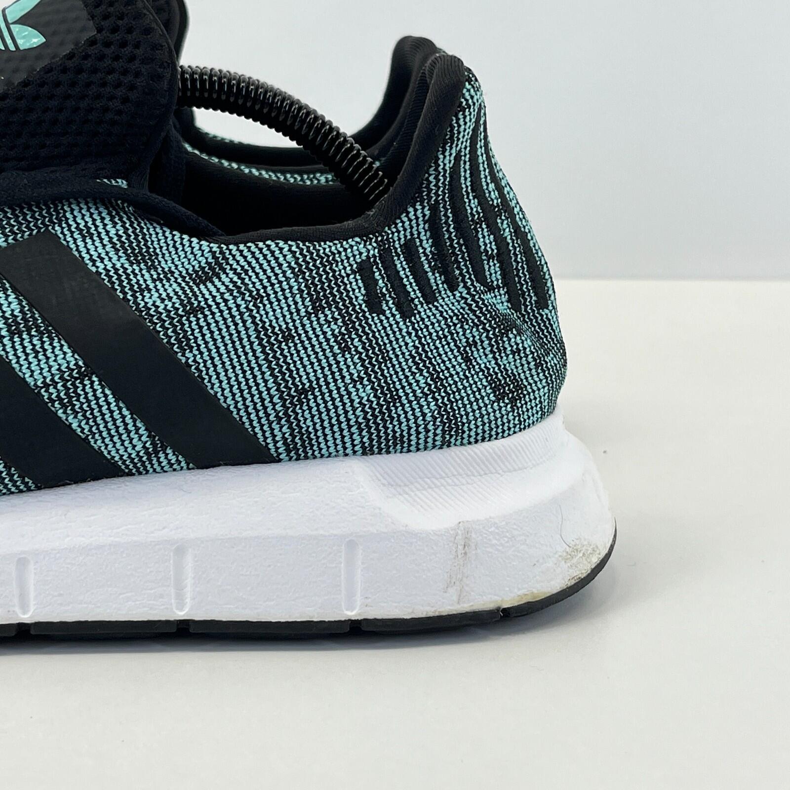 Adidas Swift Run Mens Trainers Mint Green Mesh Knit UK size 10.5 - VGC