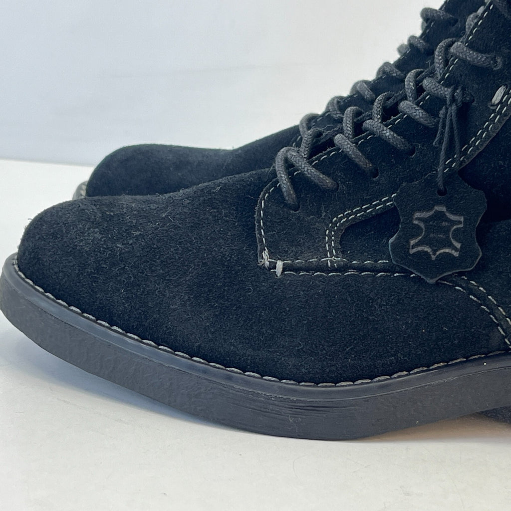 M&S Footglove Wide Fit Suede Leather Ankle Boots w/ Fur Collar UK 4.5 RRP £65.00