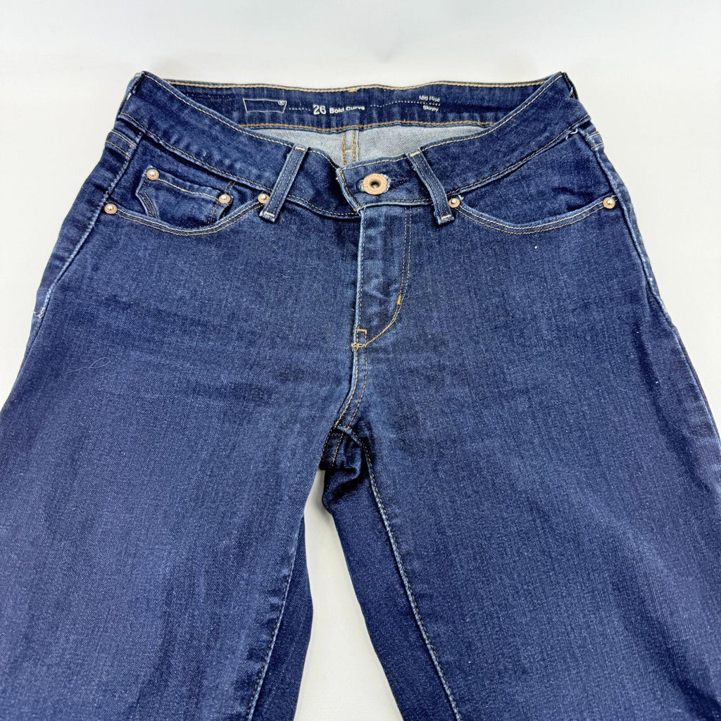 Levi's Bold Curve Jeans Modern Rise Skinny Women Blue Denim W26" L26" Low Waist